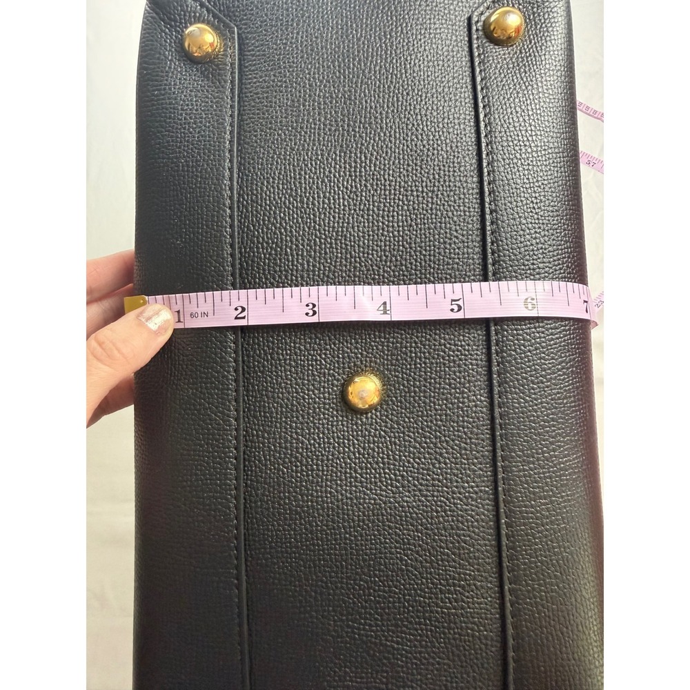 Burberry Banner Small Black Leather Tote Satchel Bag Authenticated Italy #mc - Picture 13 of 16